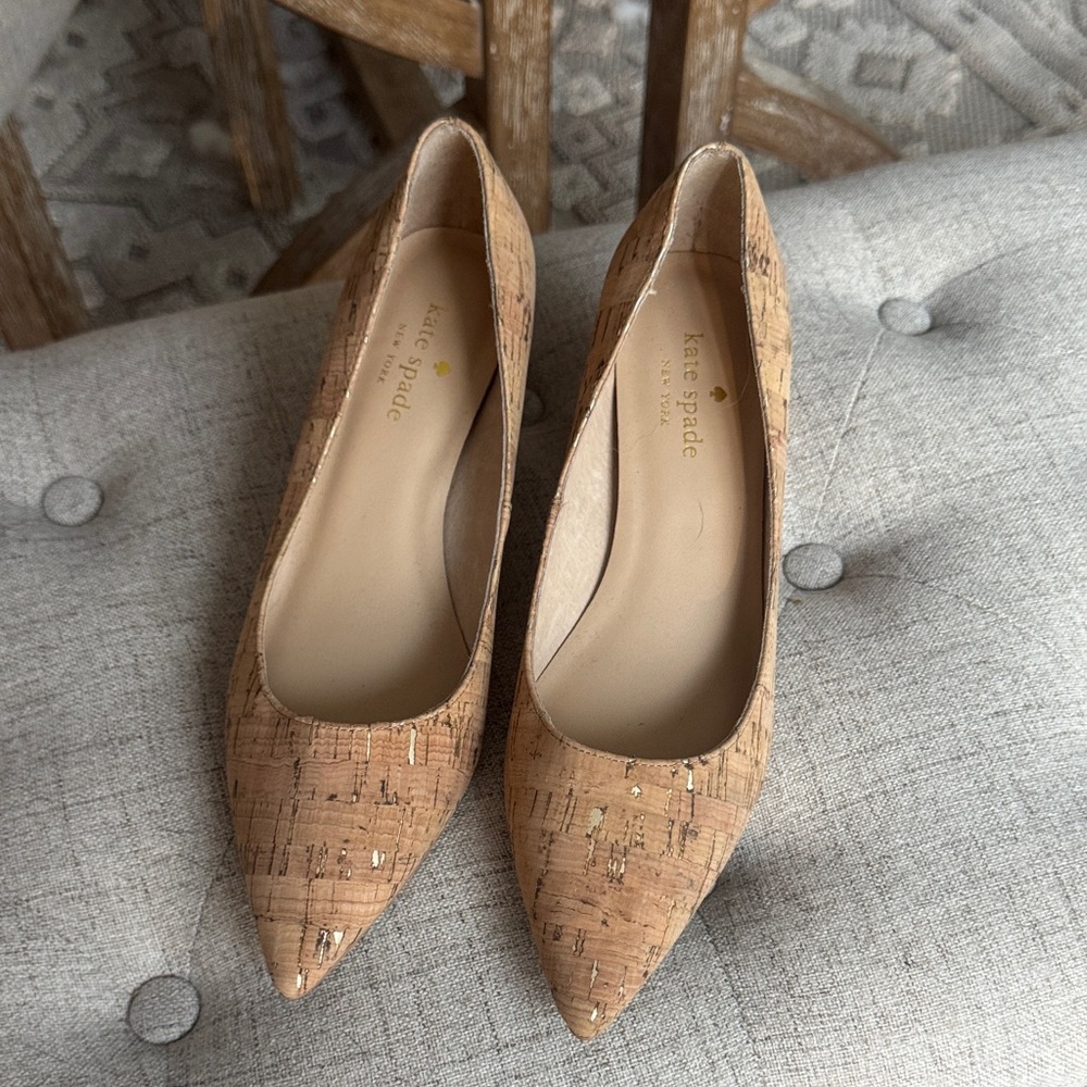 Kate Spade Cork Textured Heels